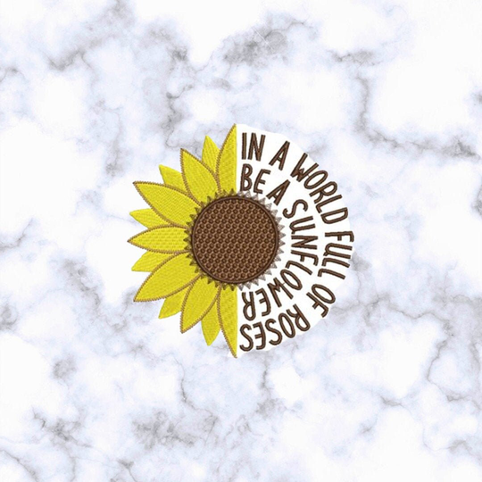 Sunflower Iron/Sew-On Embroidered Patch Applique Diy - Floral Garden Plants Emblems Costumes Cosplay Patches For Clothing Vest Jacket