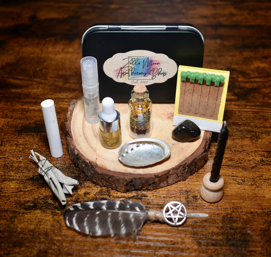 Mini Protection & Cleansing Spell Tin - 12 Pc | Altar Witch Kit