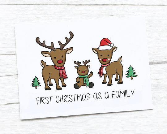 Happy Christmas Card | Merry First As A Family