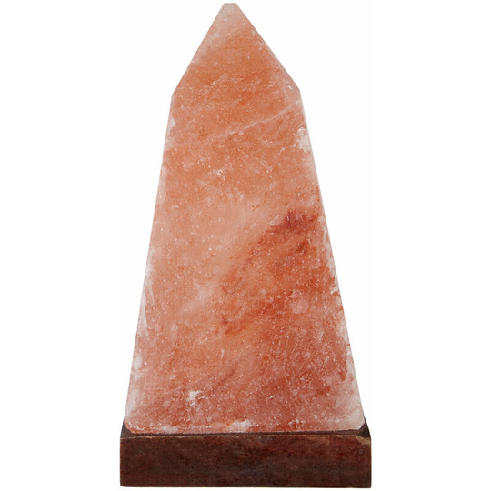 Salt Lamp with eu Plug Himalayan Rock Salt Lamp Bedroom Lamp Wooden Base Therapeutic Aesthetically Pleasing 11 x 11 x 28 - Premier Housewares