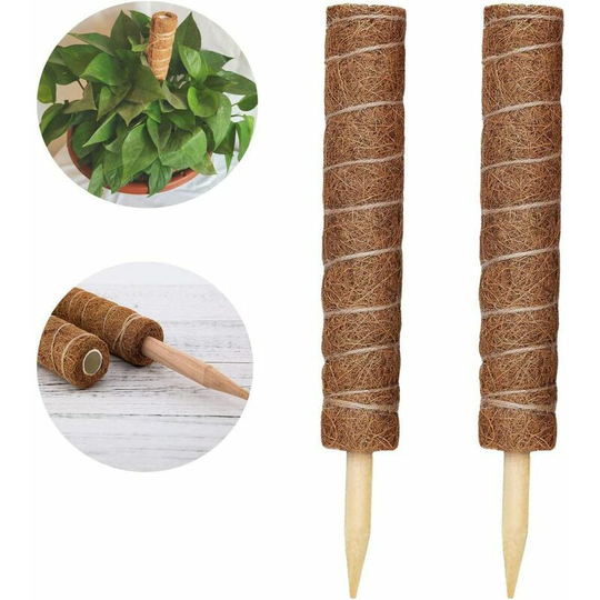 Monly - Pieces Plant Stake, Coir Stake, Coir Pole, Coir Stick for Home Garden Plant Climbers Plant Support Extension