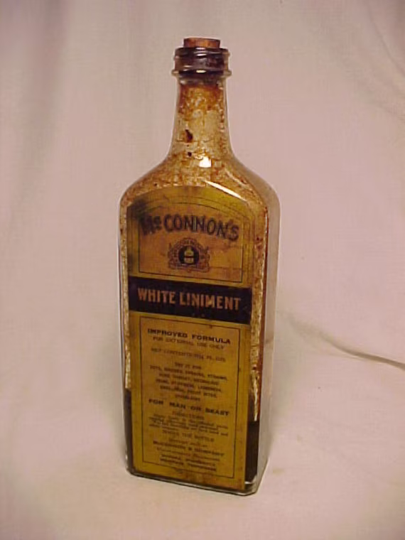 C1920S Mcconnon's White Liniment For Man Or Beast Prepared Only By Mcconnon & Company Winona, Minnesota, Screw Top Patent Medicine Bottle