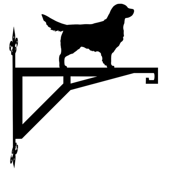 Golden Retriever Standing Pet Modern Contemporary Hanging Bracket