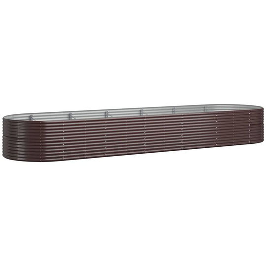 Garden Planter Powder-coated Steel 510x140x68 cm Brown Vidaxl Brown