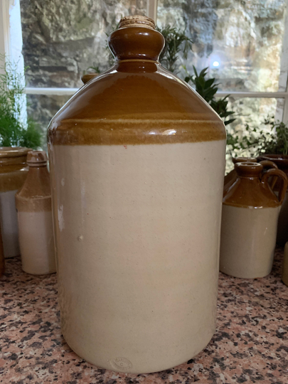 Vintage Pussers Rum Heavy Salt Glazed Stoneware Flagon, Jug, Pitcher