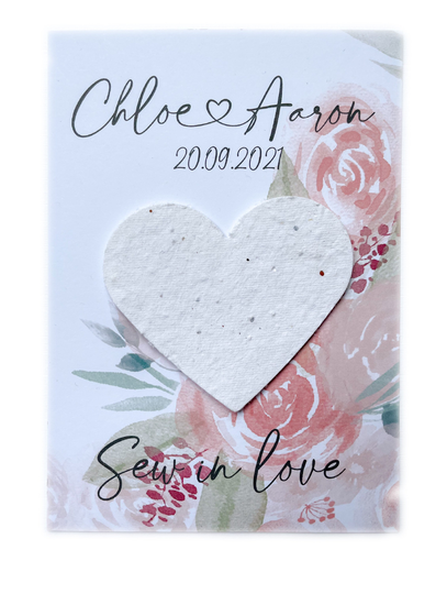 Plantable Seed Heart Wedding Favours