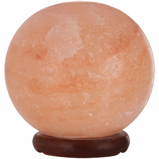 Salt Lamp with eu Plug Himalayan Rock Salt Lamp Bedroom Lamp Wooden Base Therapeutic Aesthetically Pleasing 15 x 15 x 17 - Premier Housewares