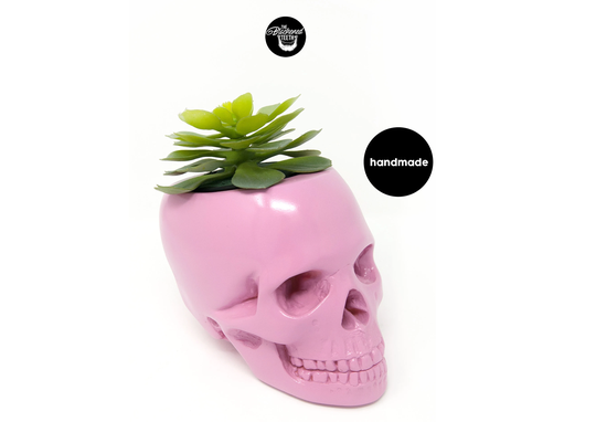 Skull Pen Pot | Plant Decor Handmade By The Blackened Teeth Gothic Gifts For Men
