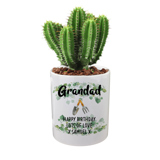 Personalised Happy Birthday Design Ceramic Pot
