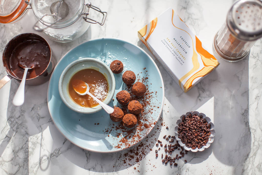 Dark Chocolate And Sea Salt Caramel Truffle Gift Box
