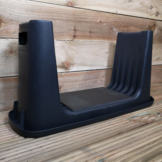 Samuel Alexander - Black / Grey Plastic Garden Planting 2-1 Kneeler, Stool and Storage