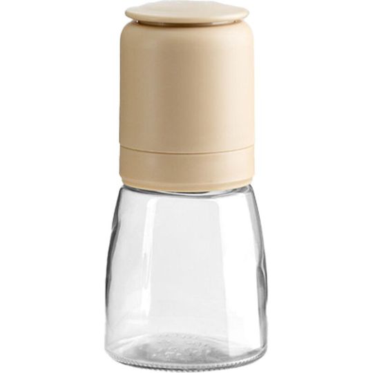 Pepper Grinder or Salt Shaker for Chef - Best Spice Mill ,Ceramic Blades, and Adjustable Coarseness beige