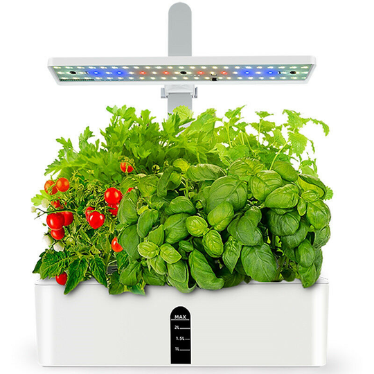 Hydroponics System with led Grow Light, Height Adjustable Indoor Herb Garden