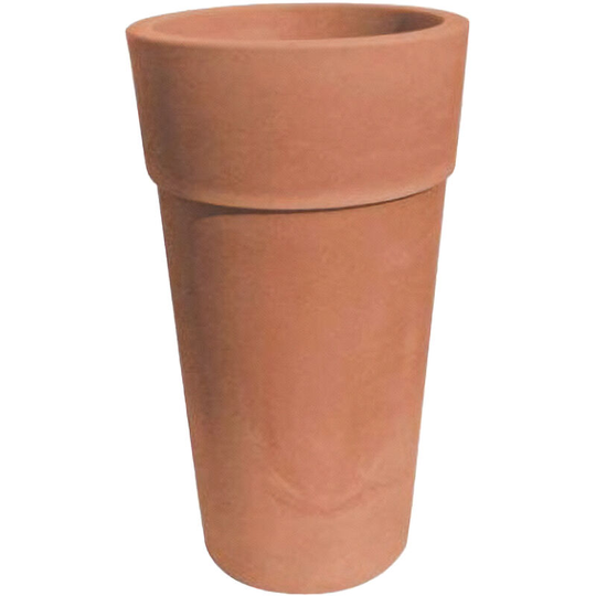 Cone Sensation - Garden planter for plant and flower arrangements. Cone outdoor planter Ø40x70H cm. Capacity 18L. Colour terracotta
