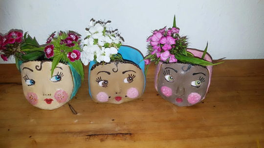 Kewpie/Blackart/Blackowned/Planters/Smallplantpots/Facepots/Dolls/ Dollplantpots