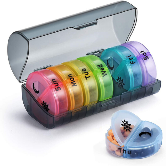 Daily Pill Organizer,weekly Am-pm Pill Box,7 Day Pill Boxes Medicine Case