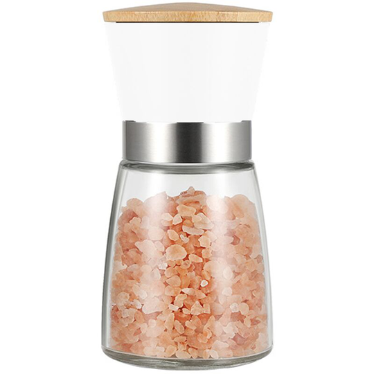 1PCS Premium Red Home High Grips Manual Salt or Pepper Grinder Mill Shakers Grinder Jar for Kitchen White