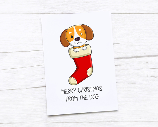 Happy Christmas Card | Merry From The Dog