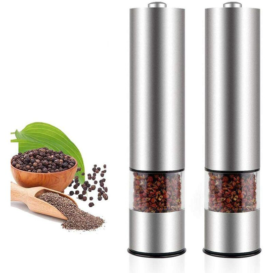 Salt and Pepper Grinder Electric Salt Grinder Stainless Steel Spice Grinder Ceramic Grinder Salt and Pepper Grinder Set