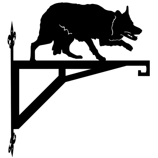 Border Collie Dark Modern Contemporary Hanging Bracket