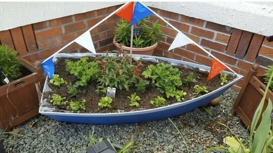 Garden Boat Planter Supplied Flat Packed So You Can Make It & Customise To Your Requirements Build Own Garden Shape Of A