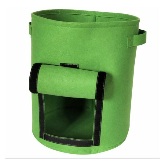 Strawberry Planting Bag Aromatic Plants,Plant Grow Bag Pocket Planting Side Vegetable Bags for Strawberries Herbs Tomato Apple Flower,25*30cm,Green,
