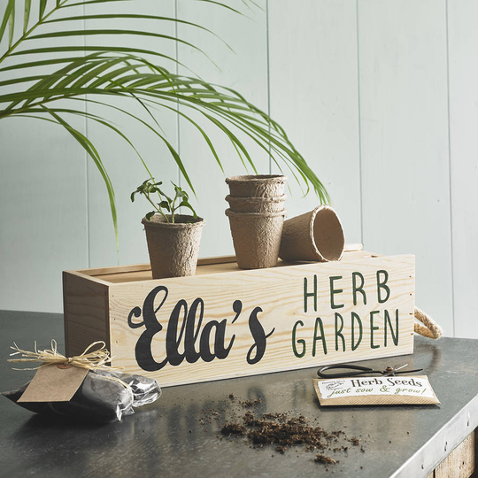 Personalised Herb Garden Window Box
