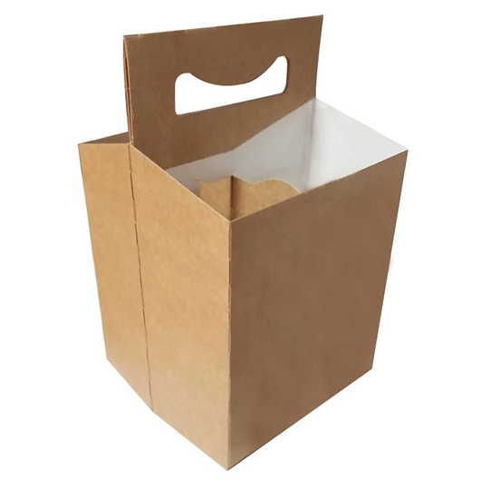 Cardboard Carrier | Kraft 12Oz Bottle 4 Pack 150Ct
