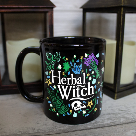 Herbal Witch Black Mug