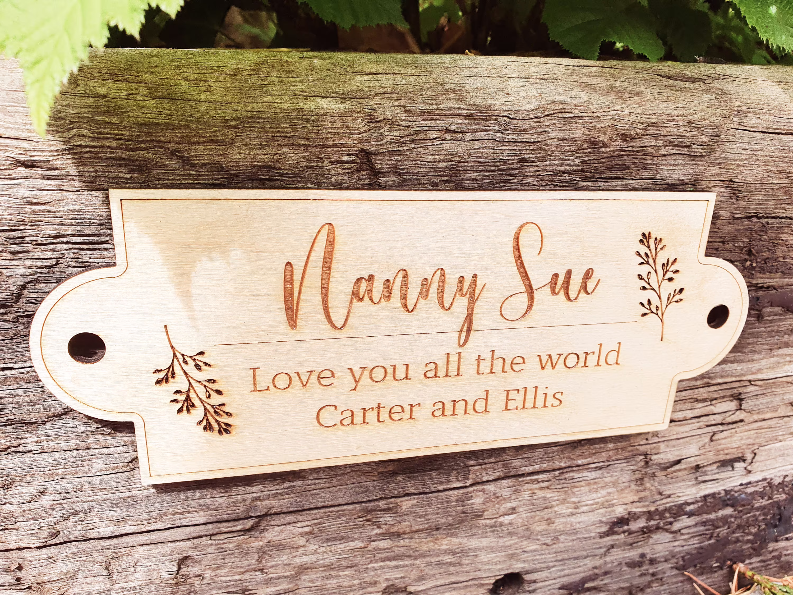 Personalised Outdoor Garden Planter Plaque - Any Name & Message