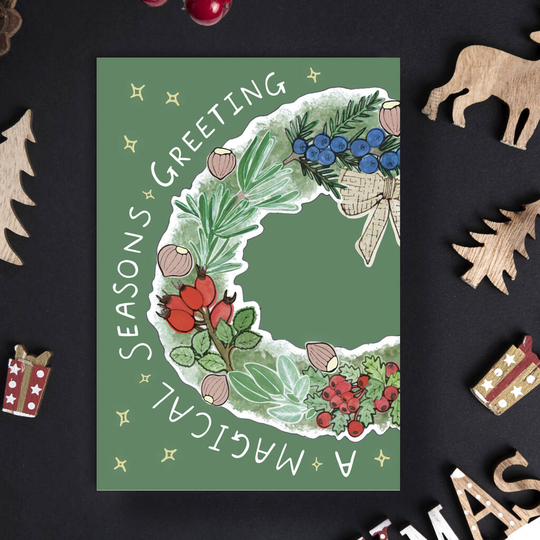 'A Magical Seasons Greeting' Christmas Card