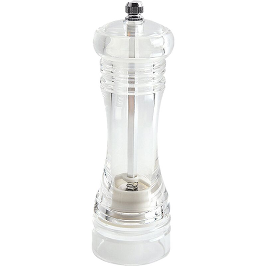 Clear Acrylic Salt and Pepper Grinder Refillable Sea Salt Pepper Grinder Kitchen Pepper Shaker 6 inches