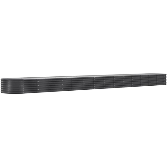 Garden Planter Powder-coated Steel 620x80x36 cm Anthracite Vidaxl Anthracite