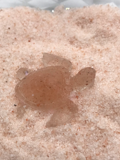 Pink Himalayan Salt Crystal Inclusion Turtle Figures