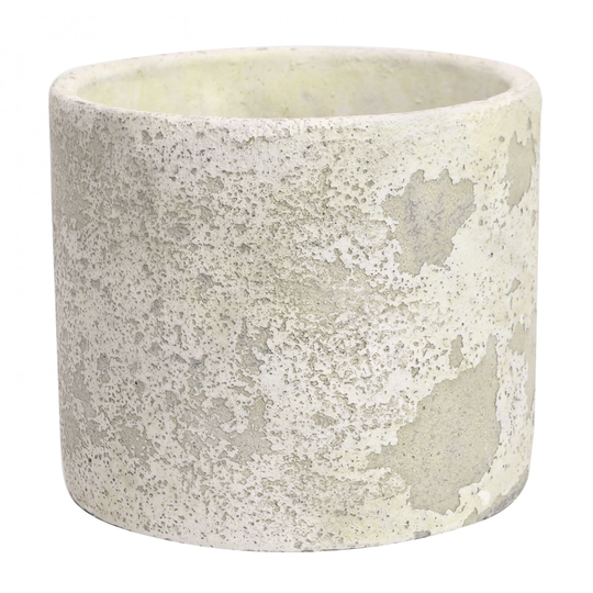 Rustic Round Cement Flower Pot 15cm Concrete Style Indoor Planter - Fast & Free UK Delivery