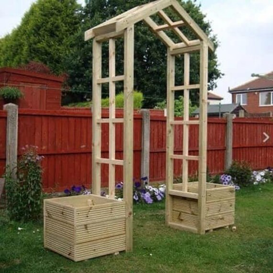 Garden Arch With Side Planters. Local Delivery Included Other Areas On Request