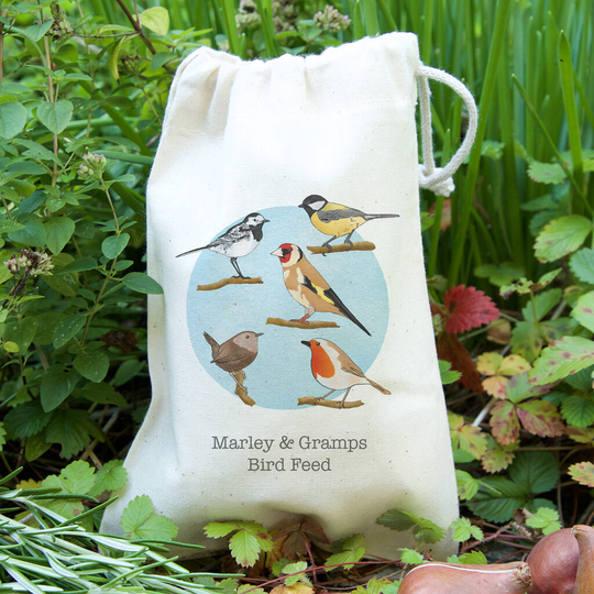 Personalised Feeder Bag With Wild Bird Seed