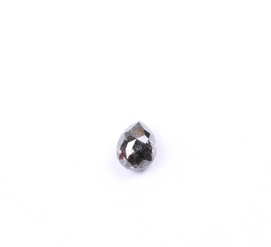 0.35 Ct Salt & Pepper 4.8 X 3.5 2.6 Mm Pear Shape Diamond Natural Loose Cut Setting Wedding Ring