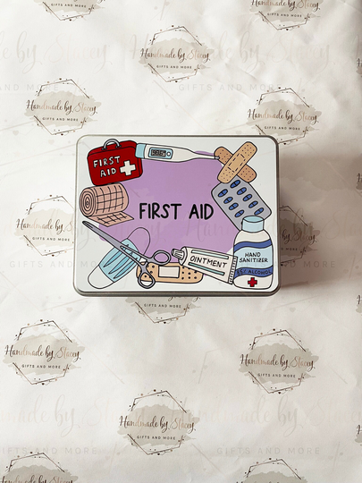 Personalised Storage Metal Tin|Novelty Medicine Box|New Home Gift Idea|Box For Diabetics|Storage Medical Supplies|First Aid Box