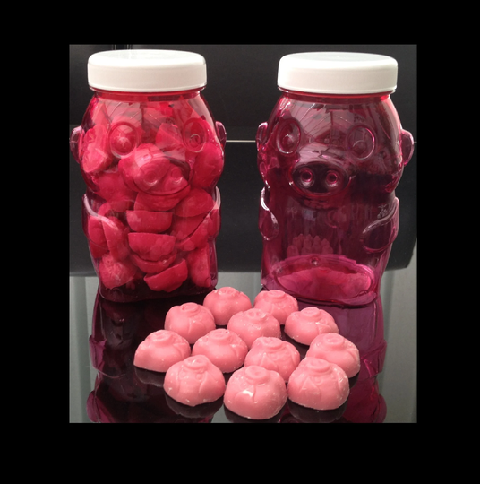 Novelty Pink Pig Jar Filled With Sweets Of Your Choice Dolly Mixtures Bon Bons Wine Gums Birthday Gift