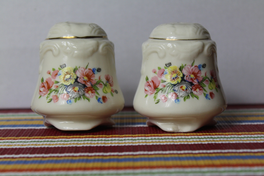 Floral Pattern Vintage Salt & Pepper Shaker Set