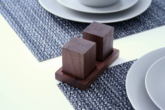 Walnut Wood Salt & Pepper Shakers. Wooden