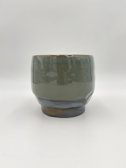 Blueberry House Plant Pot, 2 Size Options, Blue, Brownish Bottom, 14, 5 cm, 17.5 cm Diameter Blue Unique Design