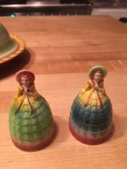 Southern Belle Crinoline Lady Small Salt & Pepper Shakers