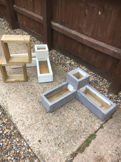 Wooden Corner Planter