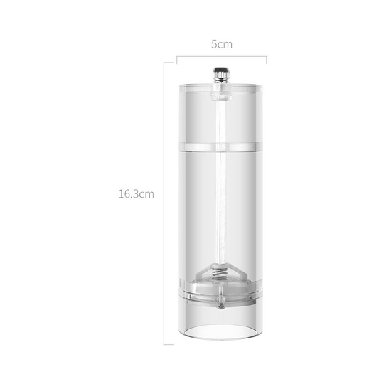 Benobby Kids - Acrylic Pepper Mill, 16CM Acryl Transparent Manual Pepper Mill, Classic Transparent Salt and Pepper Grinder for Kitchen Restaurant