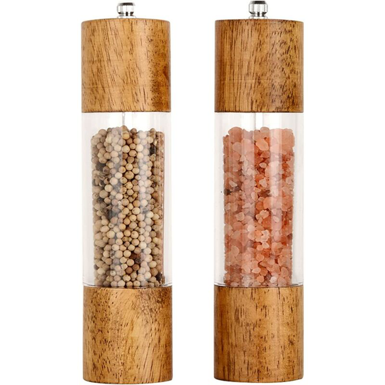Salt and Pepper Mill Set Wooden Salt and Pepper Mills Set of 2