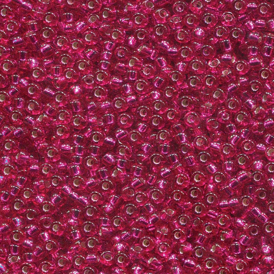 Miyuki Seed Beads 11/0 Silver-Lined Raspberry 11-1436 24G Glass Size 11 Japanese Bead, Silver Lined Bead