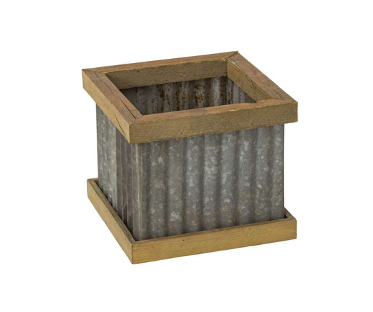 Tin Planter Assembled