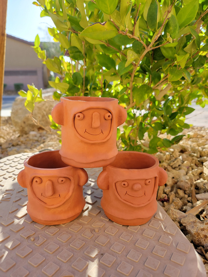 Face Planter With Drainage Hole | Handmade Ceramics Head Planter, Gift, Home Decor, Indoor Plant Pots